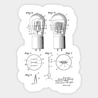 Vacuum Tube Vintage Patent Hand Drawing Sticker